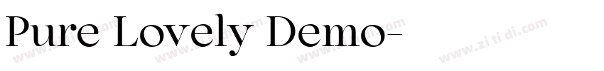 Pure Lovely Demo字体转换